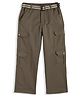 CAVIO Cotton Woven Cargo Pants With Belt - Brown