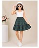 STH Knitted Knit Sleeveless Floral Printed Dress - Dark Green
