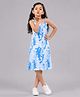 STH Knitted Knit Sleeveless Abstract Printed Dress - Blue