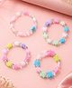 Stol'n Set Of 4 Floral & Star Applique & Beads Detailed Bracelets - Multi Colour