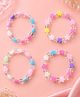 Stol'n Set Of 4 Floral Applique & Beads Detailed Bracelets - Multi Colour