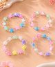 Stol'n Set Of 4 Stars & Hearts Applique Beads Detailed Bracelets - Mutli Colour