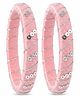 LIL PITAARA Sequin & Zari Patti Embellished Bangles - Pink