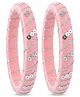 LIL PITAARA Sequin & Zari Patti Embellished Bangles - Pink