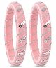 LIL PITAARA Sequin & Zari Patti Embellished Bangles - Pink