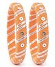 LIL PITAARA Thread & Gota Patti Lace & Sequin Embellished Bangles - Orange