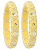 LIL PITAARA Sequin & Zari Patti Embellished Bangles - Yellow