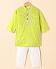Baal Leela Male Full Sleeves Cotton Kurta Pyjama Set Lime Green 14 (0-6m)