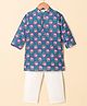 Baal Leela Male Full Sleeves Cotton Kurta Pyjama Set Teal 14 (0-6m)