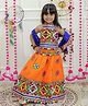 BownBee Mirror Work Chaniya Choli with Dupatta - Orange