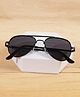DukieKooky Solid UV Protected Aviator Rimmed Sunglasses With Case - Black
