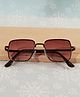 DukieKooky Gradient UV Protected Square Sunglasses With Case - Brown