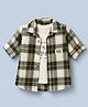 Ruff Cotton Checks Shirt and T-Shirt with Full Sleeves and Welcome To The Club Est 1995 R.Sport Rjco Sports Authentic Wear Print in Green for 5-6 Years