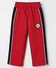 Ruff Fleece Knit Full Length Lounge Pants with Authentic Rjc Department Patch in Red