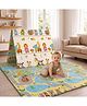 StarAndDaisy Foldable Baby Play Mat 5 x 4 ft 6MM Thick XPE Foam Playmat Reversible 2 in 1 Design Lightweight Cushioned Floor Mat for Crawling Playing and Learning