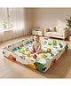 StarAndDaisy Foldable Baby Play Mat 5 x 6 Ft 6MM Thick XPE Foam Playmat Reversible 2 in 1 Design with Protection Wall Lightweight Cushioned Floor Mat with 6 Balls for Crawling Playing and Learning