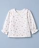 Babyhug 100% Cotton Woven Top with Full Sleeves and Floral Print in White for 6-9 Months