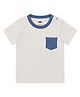 Kiggle Cotton Knit Half Sleeves Pocket Detailed Tee - Off White