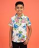 Kiddopanti Cotton Woven Half Sleeves Floral Printed - Ivory