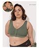 Zelena 92% Modal 8% Spandex Knit Solid Front Open Nursing Access - Green