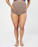 Zelena 92% Cotton & 8% Lycra Knit Ribbed Over The Belly Maternity Panty - Caramel