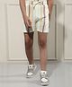 CRIMSOUNE CLUB Cotton Woven Striped Shorts - White
