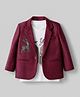 Radutu Cotton Woven Full Sleeve Blazer With T-Shirt Dear Stud Patch - Pink