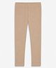 Kiggle 100% Cotton Knit Solid Leggings - Beige