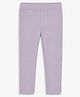 Kiggle 100% Cotton Knit Solid Leggings - Lavender