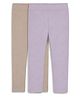 Kiggle 100% Cotton Knit Pack Of 2 Solid Leggings - Multi Colour