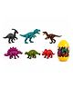 Zyamalox egg Dino World transparent jumbo egg with 6 pcs random dinosaur figures, pvc educational toy for kids, sensory learning toys, montessori toys, pretend play and outdoor fun (Assorted Color)