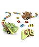 Zyamalox dino magnetic cars remote control car toy for kids with 6 magnetic toy cars, interactive rc car, remote car, toy car for kids, fun toys car set (Assorted Color and Character)
