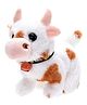 Zyamalox cow toy soft musical toy for kids with moo moo sound, moving head and legs, realistic premium plush design, cuddly soft toy, baby gift and birthday gift (Assorted Color)