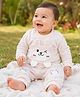 Sportking Fleece Knit Full Sleeves Bunny Applique Detailed Winter Sweatshirt & Pants Set - Light Peach