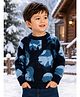 Sportking Knit Full Sleeves Abstract Designed Sweater - Blue