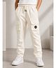 Sportking Fleece Knit Patch Detailed Joggers - Cream