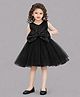 PinkChick Sequin Woven Sleeveless Sequins Embellished Bow Applique Detailed Dress - Black