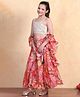 BIBA Woven Sleeveless Sequins Embellished Lehenga Choli Set - White