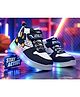 Binos Colour Blocked & Grid Designed Velcro Closure LED Shoes - Navy Blue