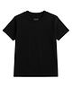 Glad Mumma Cotton Knit Half Sleeves Solid Tee - Black