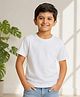 Glad Mumma 100% Cotton Knit Half Sleeves Solid Tee - White