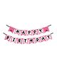 Syga Happy Birthday with Eiffel Tower Banner - Pink