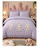 Little Surprise Box 4 Pcs Tutu Skirt Dance Rabbit Luxe Bedding Set for King Size Bed-Purple