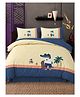 Little Surprise Box 4 Pcs Skateboard Croc Luxe Embroidered Bedding Set for King Size Bed-Yellow