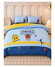 Little Surprise Box 4 Pcs Basketball Luxe Embroidered Kids Bedding Set for King Size Bed-Blue