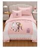 Little Surprise Box 4 Pcs Unicorn Princess Luxe Embroidered Bedding Set for Single Bed-Peach
