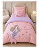 Little Surprise Box 4 Pcs Mermaid Princess Luxe 3D Embroidered Bedding Set for Single Bed-Pink