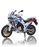 Bburago Honda Africa Twin Adventure Collectible Free Wheel Die cast Motorcycle with detailed styling 1:18 - White