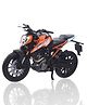 Bburago KTM 250 Duke Collectible Free Wheel Die cast Motorcycle with detailed styling 1:18 - Orange and Black