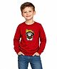 Zion Cotton Knit Full Sleeves Monkey Patch Detailed Light Winter Sweatshirt - Red